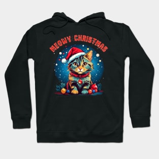 meowy catmas christmas cat Hoodie